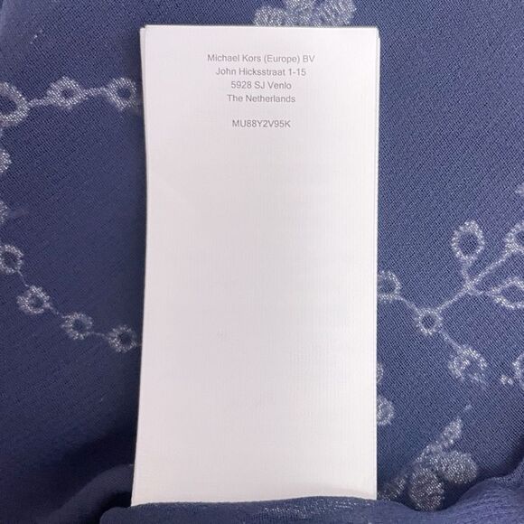 NWT Michael Kors Navy & White Floral Embroidered Halter Dress Size Small NEW - Picture 13 of 14